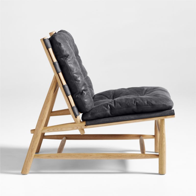 Henning Leather Accent Chair - image 3 of 6