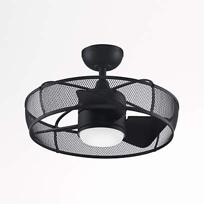 Fanimation Henry 20 Black Indoor Outdoor Ceiling Fan Crate And Barrel - Outdoor Ceiling Fans With Light Fixture