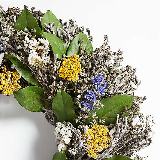 Live Herbal Floral Wreath 22"