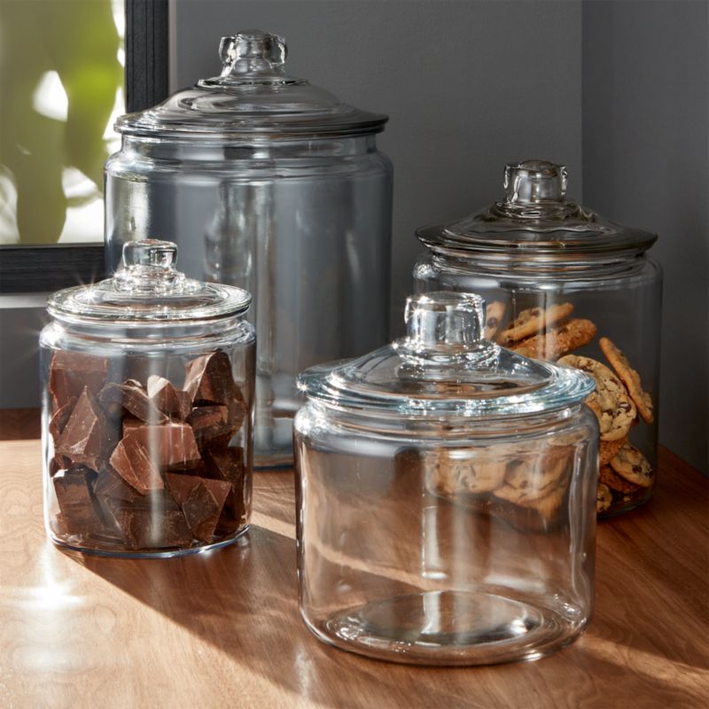 Heritage Hill Glass Jars with Lids | Crate & Barrel
