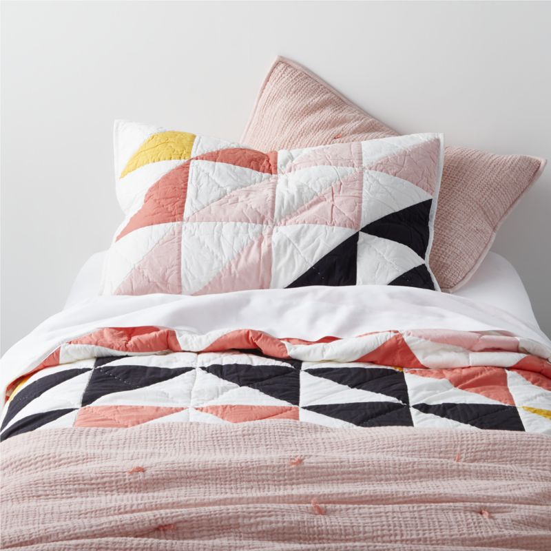 Heritage Mod Kids Organic Twin Geometric Quilt