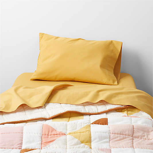 Heritage Pink Organic Cotton Baby Crib Quilt
