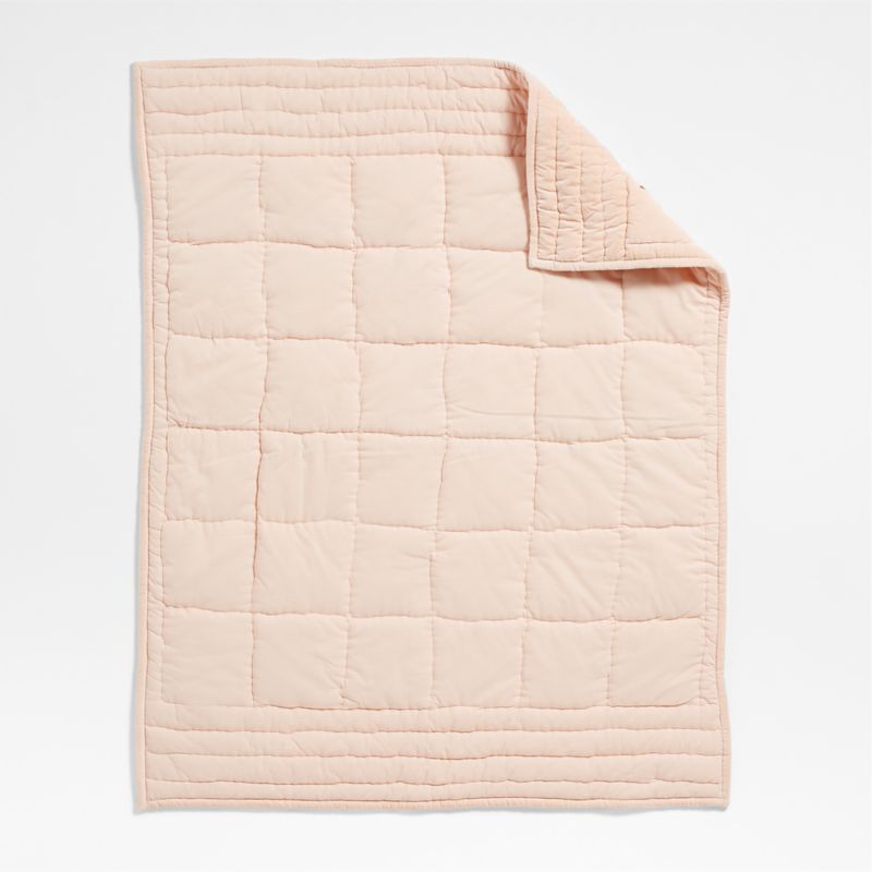 Elegant Pink Heritage Velvet Baby Crib Quilt - image 3 of 5