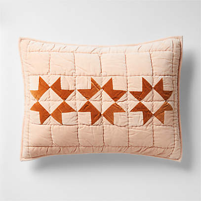 Pink velvet pillow sales shams