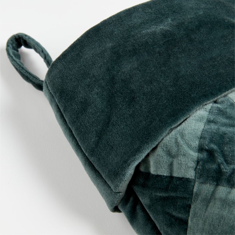 Velvet Quilted Heritage Green Christmas Stocking - image 5 of 6