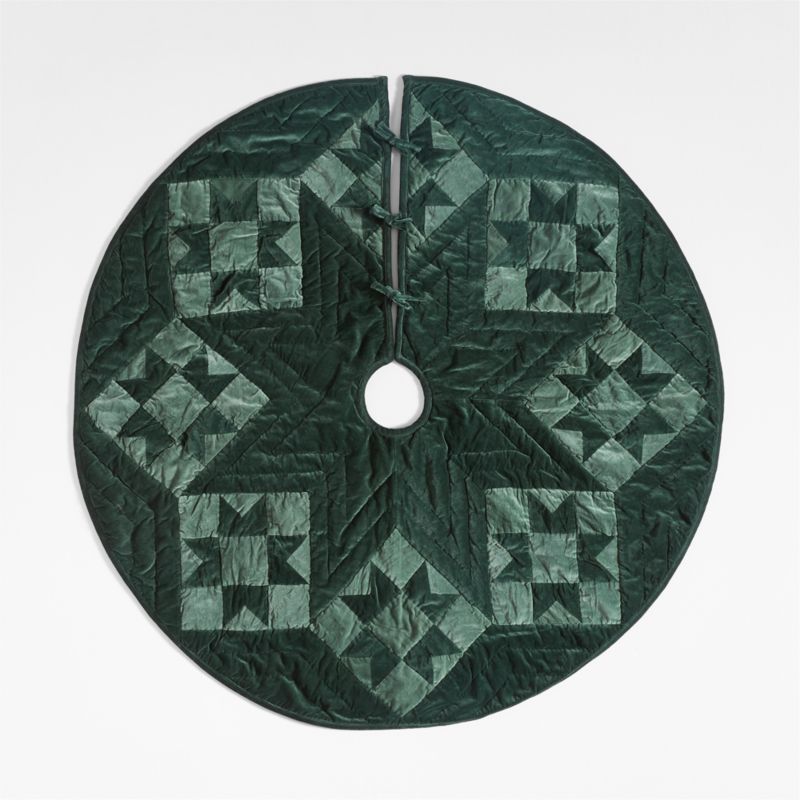 Green Velvet Heritage Christmas Tree Skirt - image 3 of 5