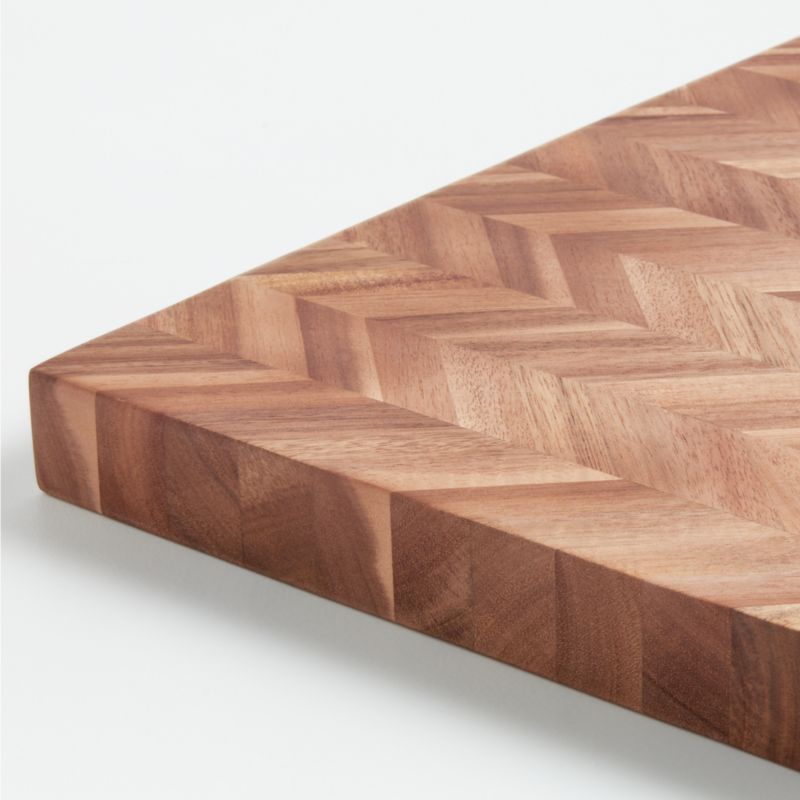 Herringbone Acacia Wood Cutting Board