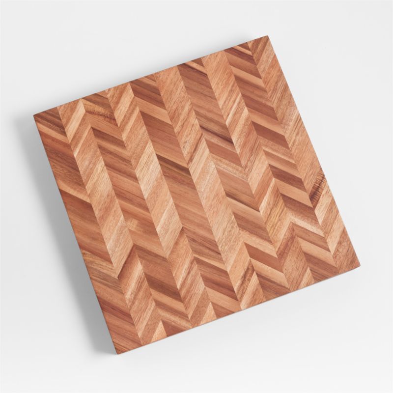 Herringbone Acacia Wood Cutting Board