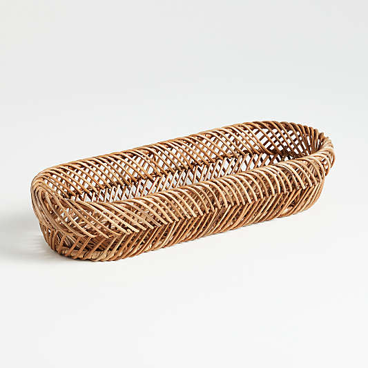 Herringbone Oval Basket