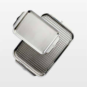 Crate & Barrel Silver Jelly Roll Pan