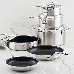 Basics CW1904239 Cookware Set, 15-Piece, Silver