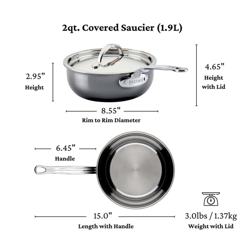 Hestan NanoBond 2-Qt. Saucier with Lid - image 8 of 9