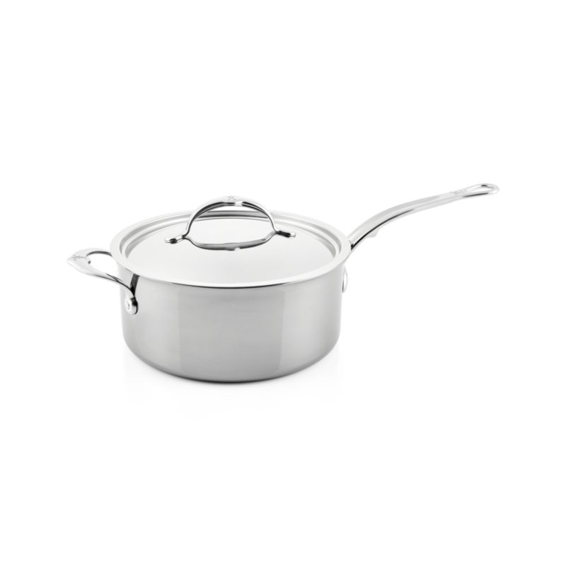 Hestan NanoBond Stainless Steel 4-Qt. Saucepan with Helper Handle and Lid - image 1 of 2