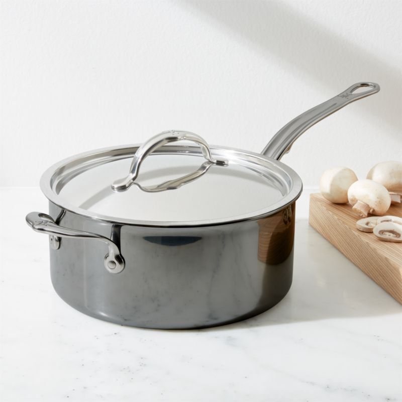 Viewing product image Hestan NanoBond Stainless Steel 4-Qt. Saucepan with Helper Handle and Lid - image 1 of 2