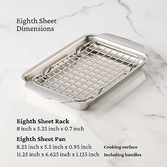 Hestan OvenBond 2-Piece 1/8th Sheet Pan + Cooling Rack Set