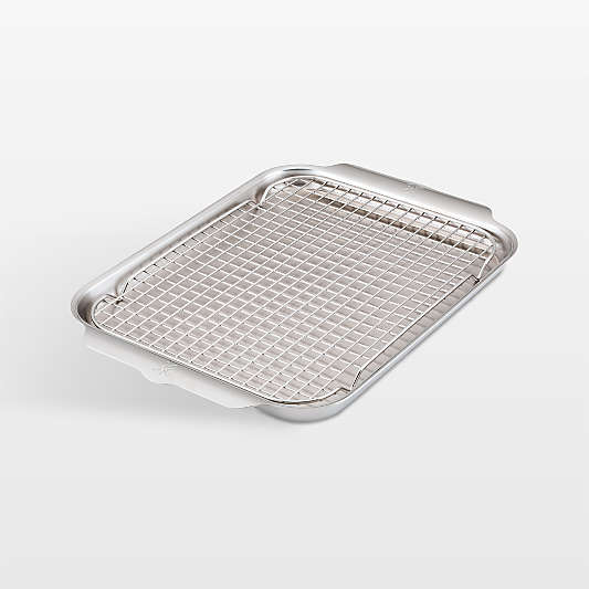 Hestan OvenBond 2-Piece Stainless Steel Medium Sheet Pan + Cooling Rack Set
