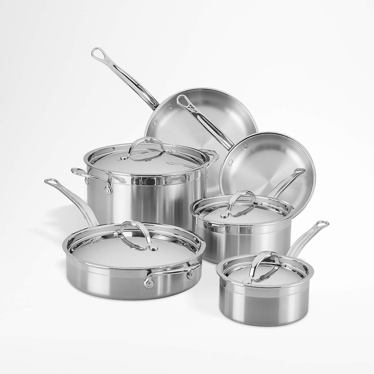 Hestan Probond Stainless Steel 10 Piece Cookware Set Reviews Crate And Barrel