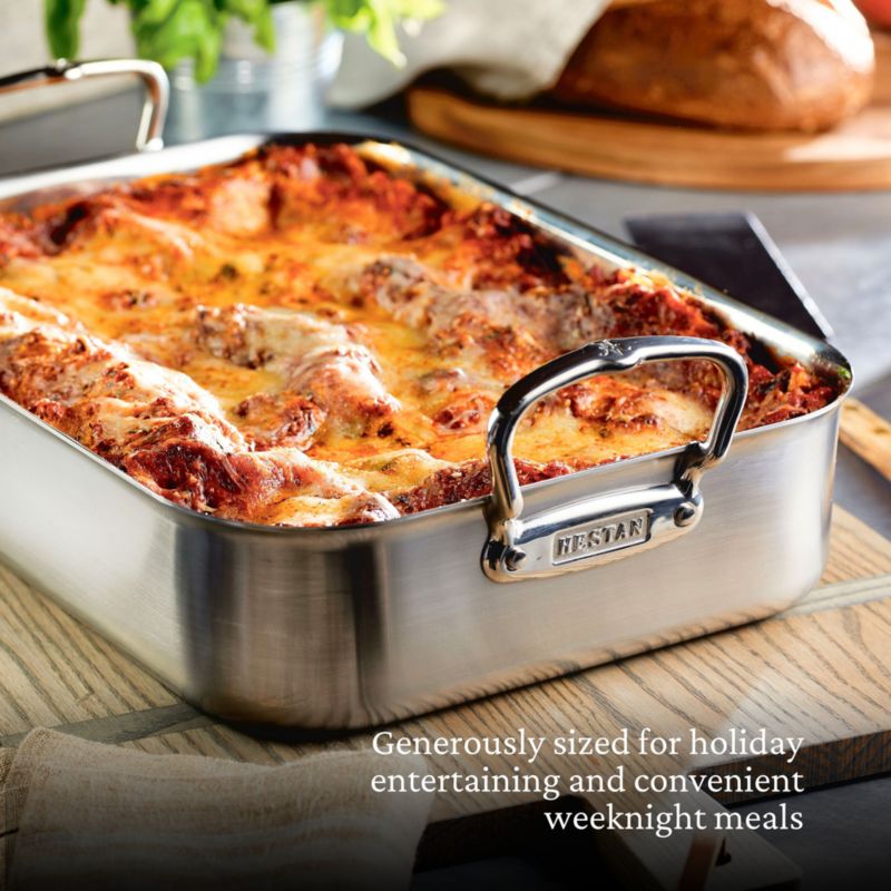 Hestan Provisions Large 17" Stainless Steel Roasting Pan with Rack - image 5 of 9