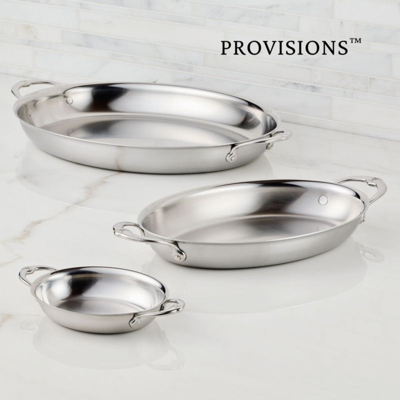 Hestan Provisions Oval Stainless Steel Roasting Pan with Rack - image 8 of 9