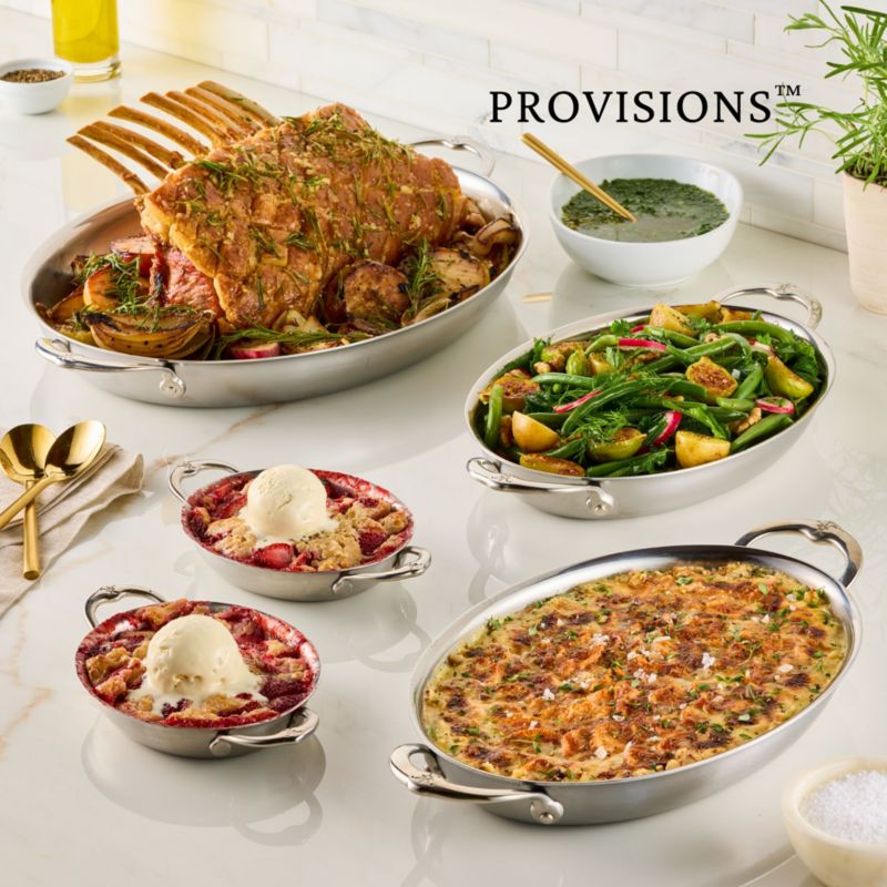 Hestan Provisions Oval Stainless Steel Roasting Pan with Rack - image 3 of 9