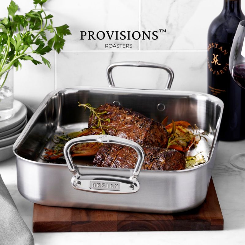 Hestan Provisions Small 14.5" Stainless Steel Roasting Pan with Rack - image 5 of 10
