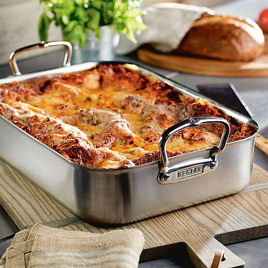 Hestan Provisions Large 17" Stainless Steel Roasting Pan with Rack