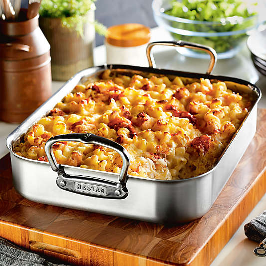 Hestan Provisions Small 14.5" Stainless Steel Roasting Pan with Rack