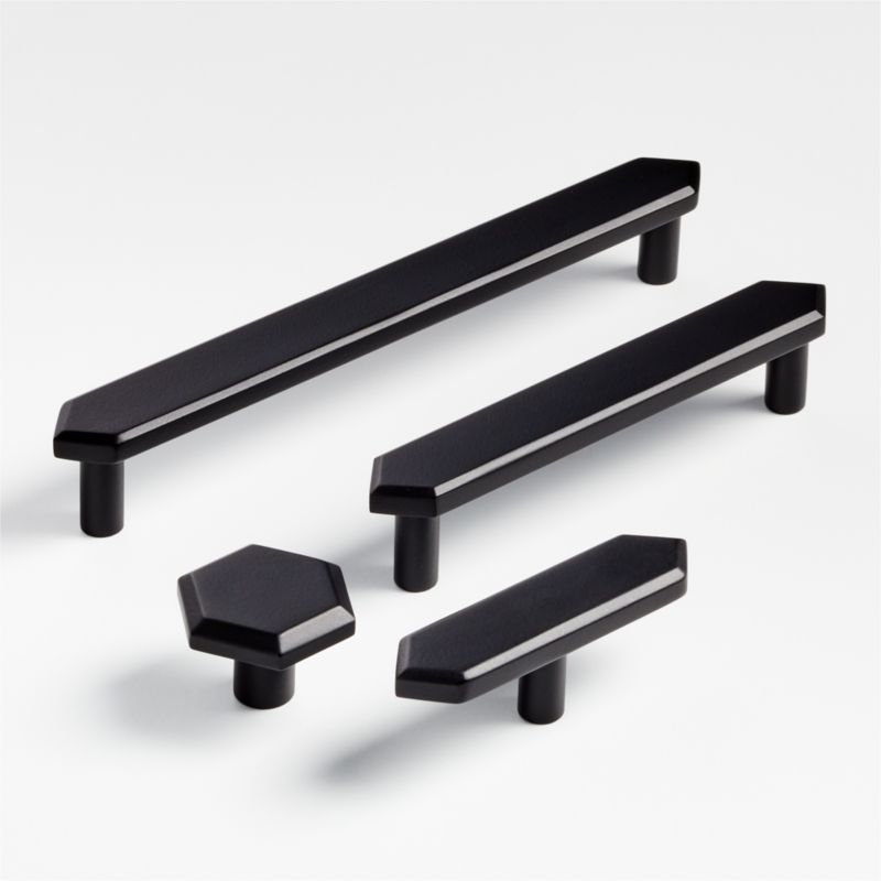 Hex 4" Black Bar Pull - image 2 of 9