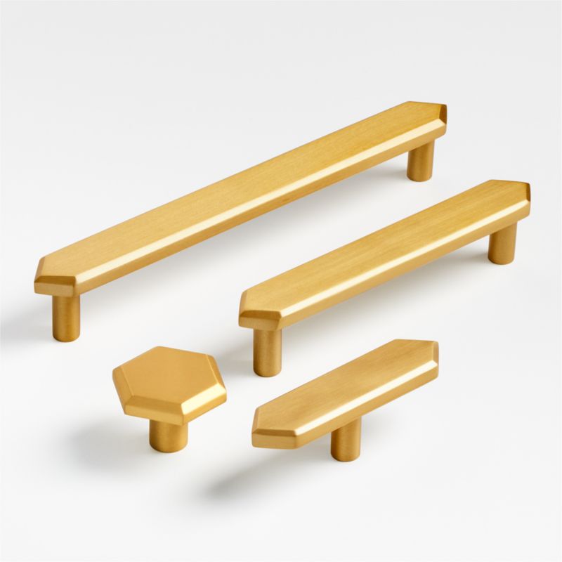 Hex 4" Brass Bar Pull - image 2 of 9