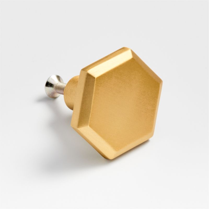 Hex 4" Brass Bar Pull - image 8 of 9