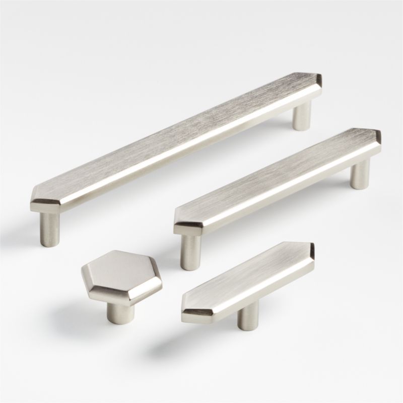 Hex 3" Brushed Nickel Bar Pull