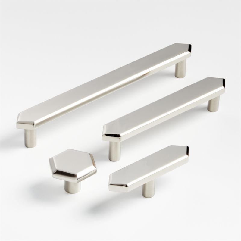 Hex 3" Polished Nickel Bar Pull