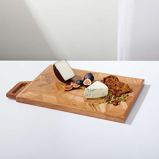 Hex Inlay Wood Serving Board