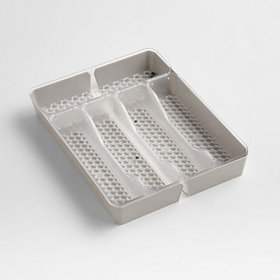 View Spectrum Hexa Clear Frost 5-Divider Expandable Silverware Tray details