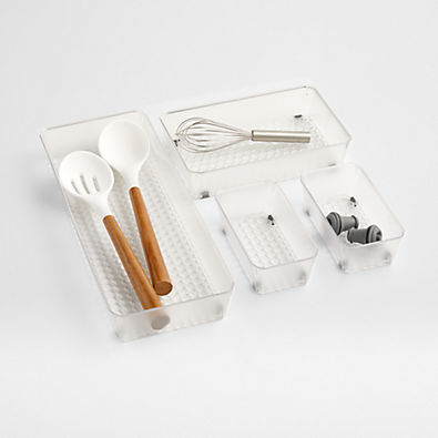 View Spectrum Hexa Clear Frost In-Drawer Organizers, Set of 4 details