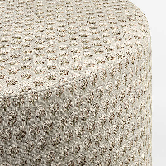 Highland 22" Printed Round Ottoman