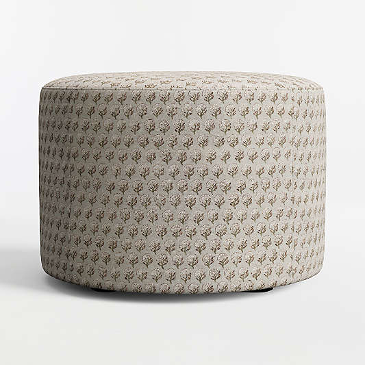 Highland 22" Printed Round Ottoman