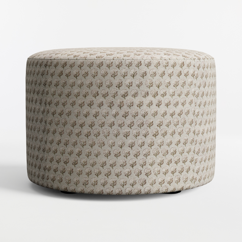 Highland 22" Printed Round Ottoman - image 0 of 4