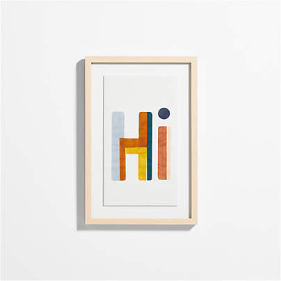 Hi Framed Wall Art Print