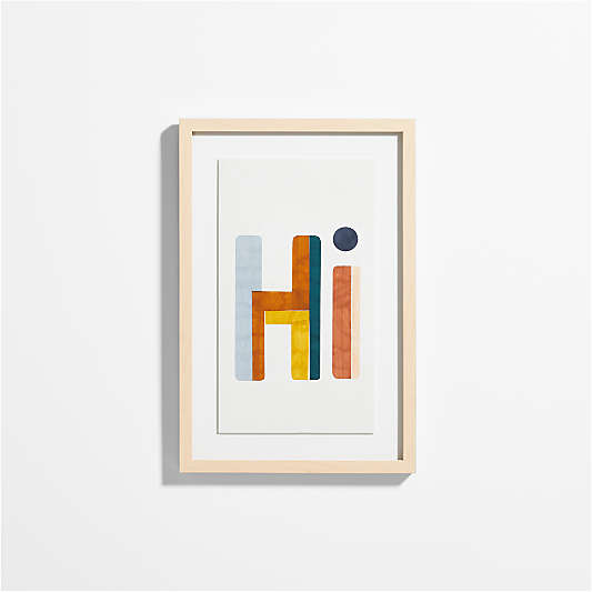 Hi Framed Wall Art Print