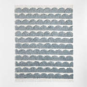 96" Blue Tie Muslin Organic Cotton Curtain Panel