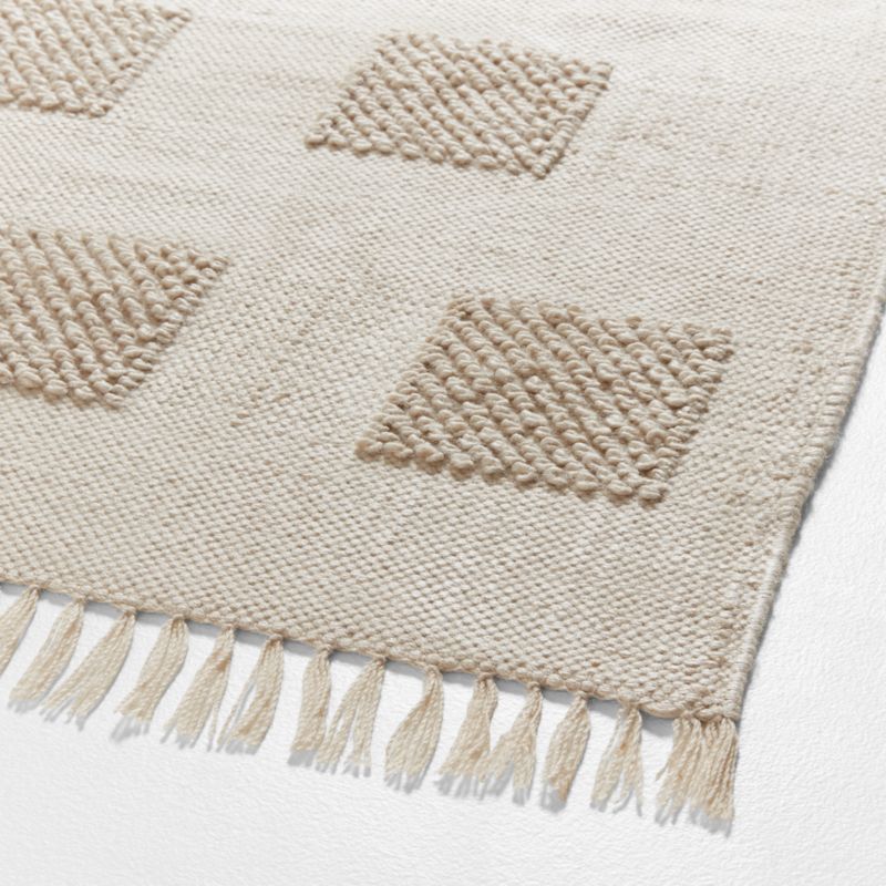 Hi/Low Square Stone Tan Flatweave Kids Performance Area Rug 5'x8' - image 2 of 4