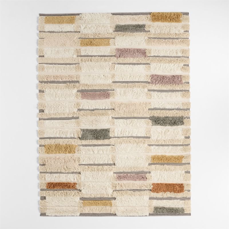 Hi/Low Stripe Wool Blend Kids Area Rug 6'x9' - image 0 of 5