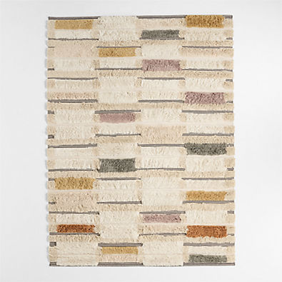 Crate & Kids Stripe Wool Blend Area Rug
