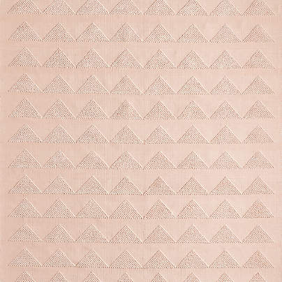 Hi/Low Triangle Natural Blush Flatweave Kids Performance 12"x18" Rug Swatch