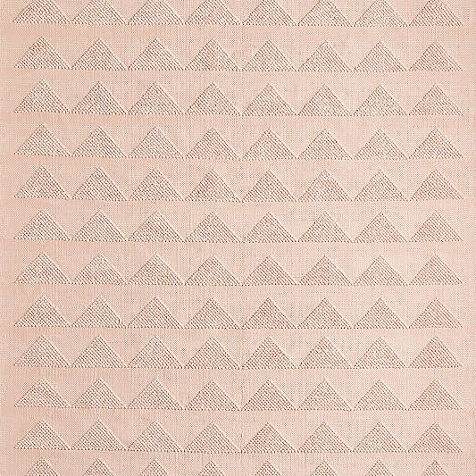 Hi/Low Triangle Natural Blush Flatweave Kids Performance Area Rug