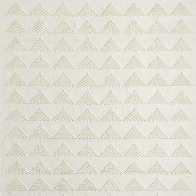 Hi/Low Triangle Pampas Ivory Flatweave Kids Performance 12"x18" Rug Swatch