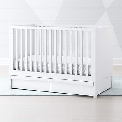 White Hidden Storage Crib Reviews Crate Kids