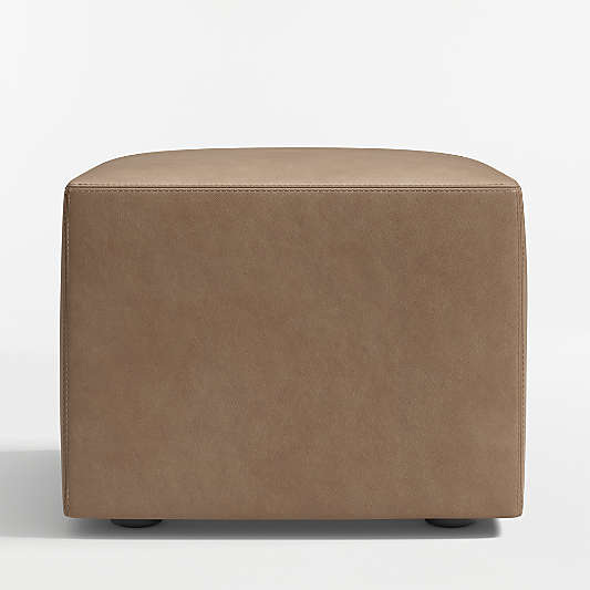 Highland 22" Square Leather Ottoman