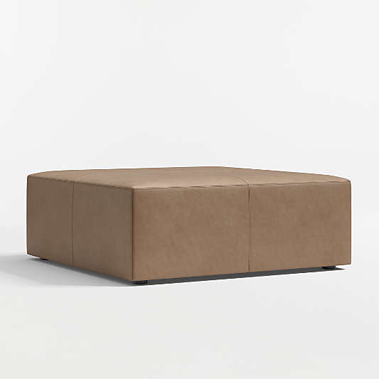 Highland 44" Square Leather Ottoman
